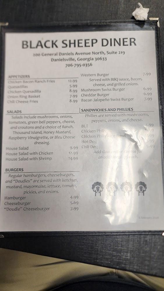Black Sheep Diner Menu image 2